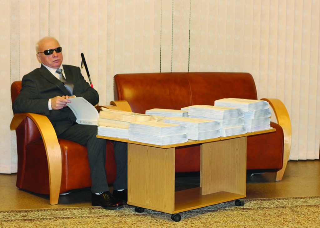 Braille periodicals in the library reading hall